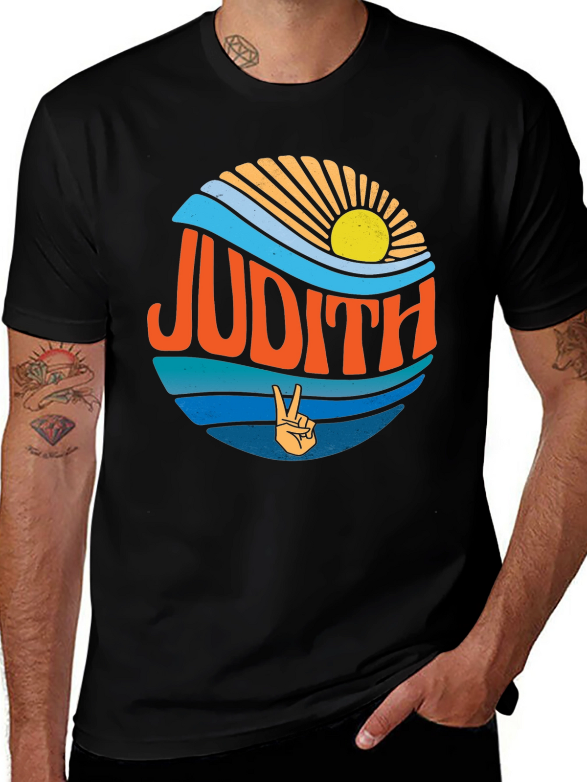 Judith Retro Peace Sign T-Shirt