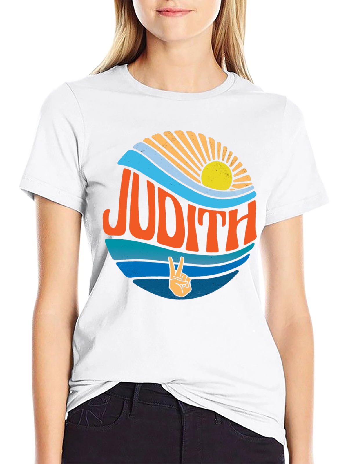 Judith Retro Peace Sign T-Shirt