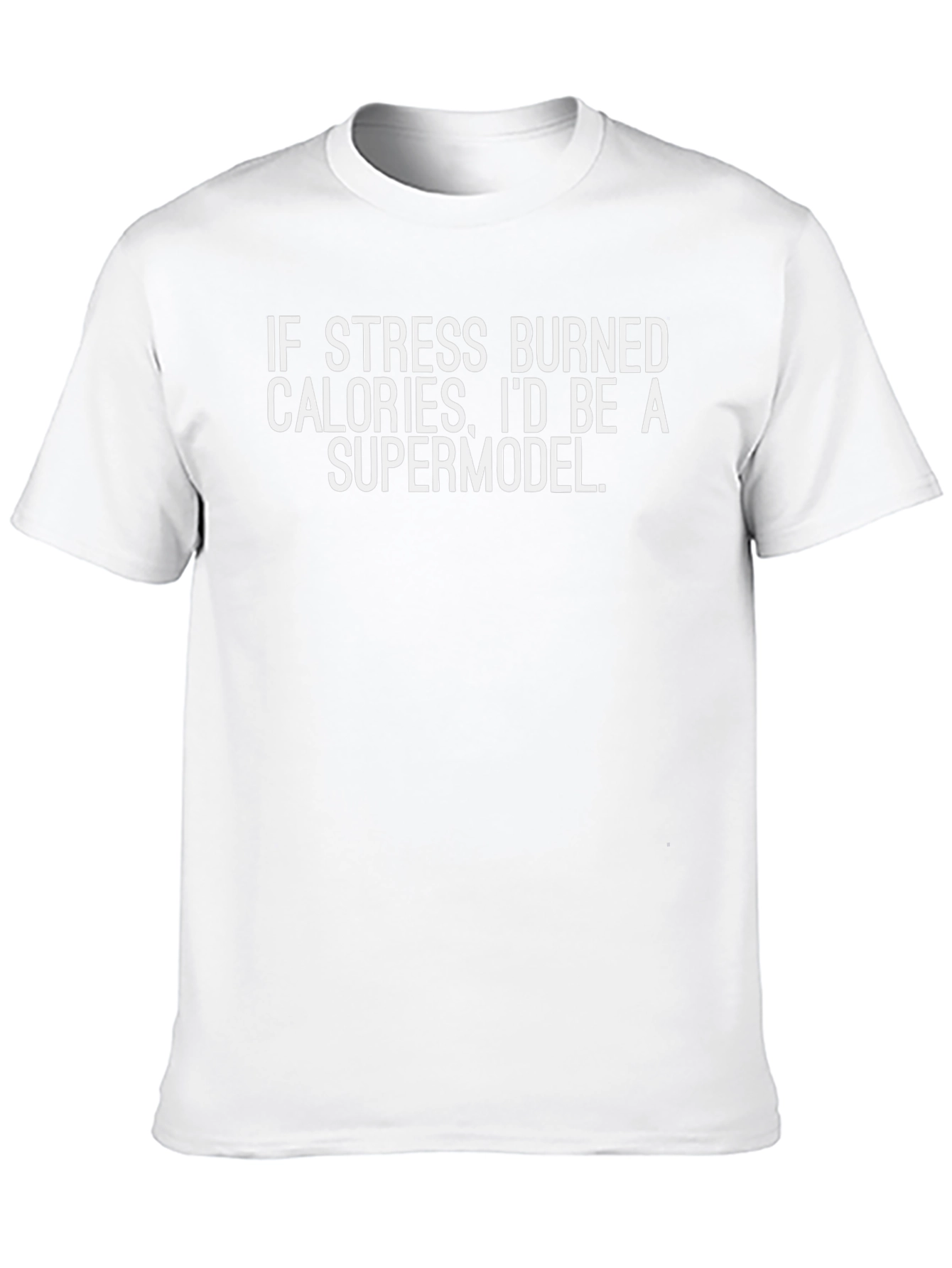 Funny Stress Burned Calories Graphic Tee - Black