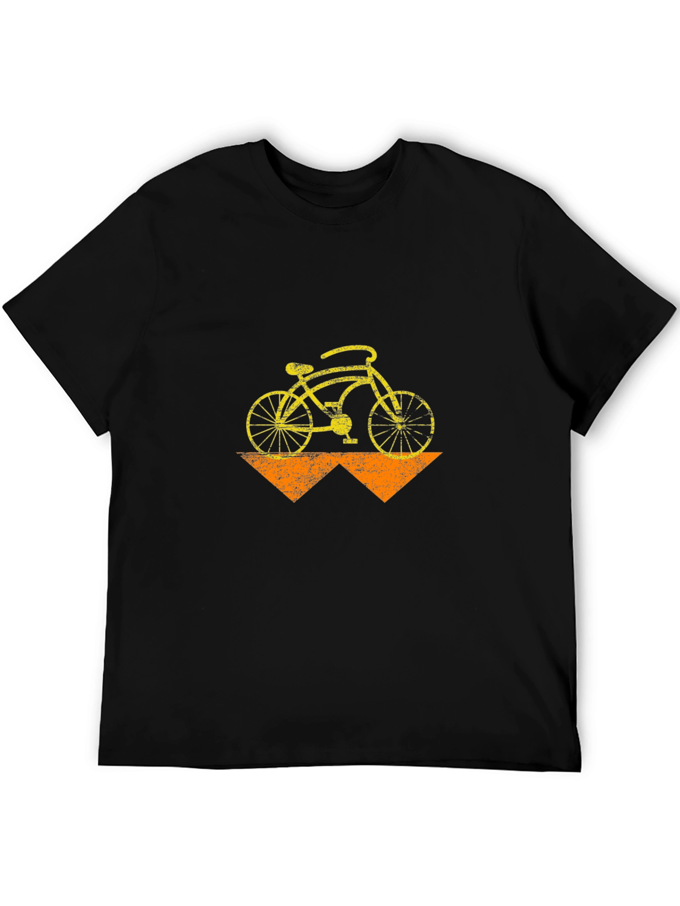 Vintage Bike Graphic Tee - Black Cotton Blend