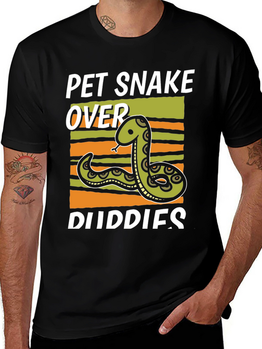 Pet Snake Over Buddies Graphic T-Shirt