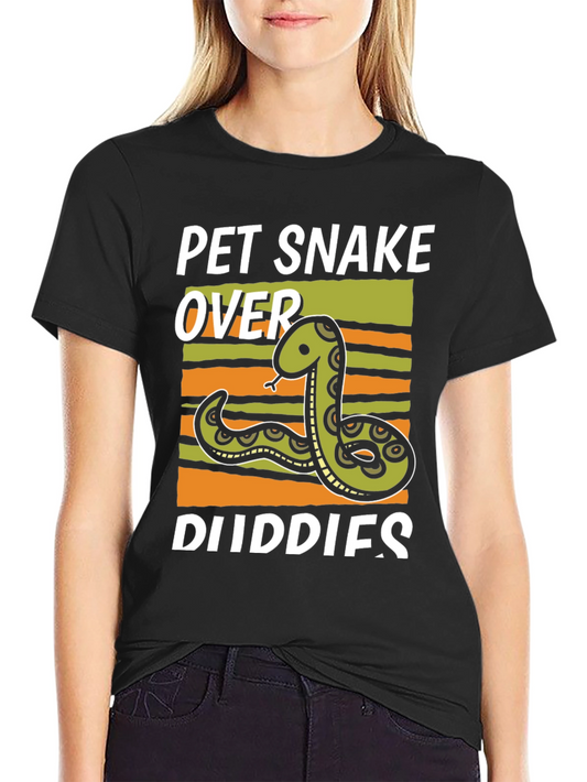 Pet Snake Over Buddies Graphic T-Shirt