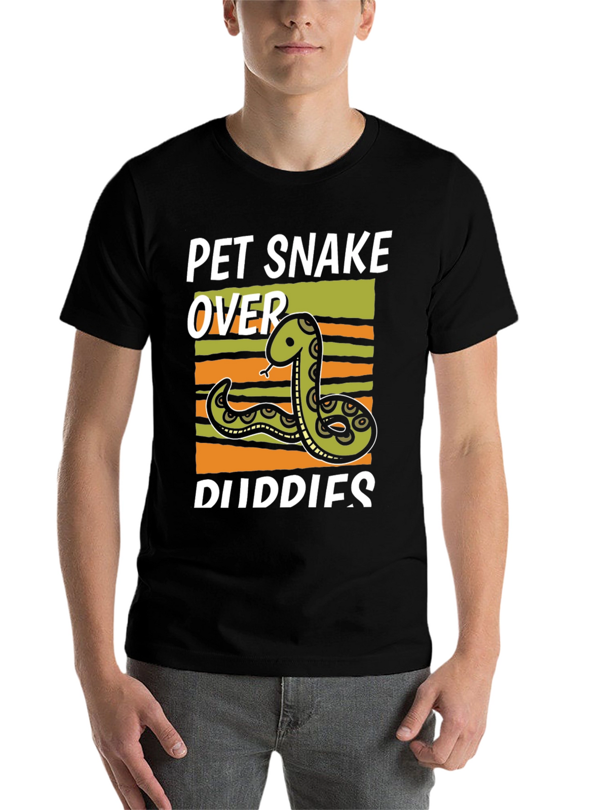 Pet Snake Over Buddies Graphic T-Shirt