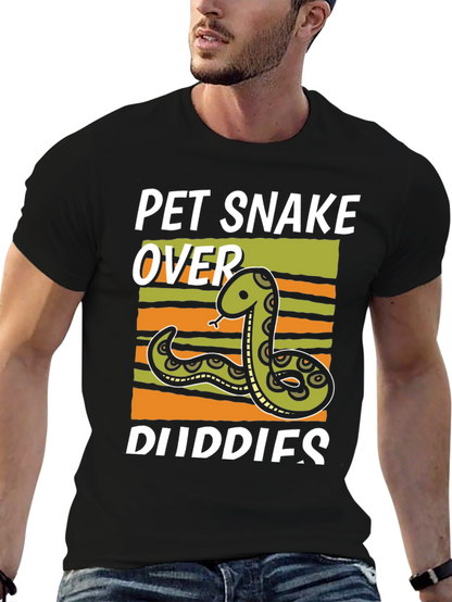 Pet Snake Over Buddies Graphic T-Shirt