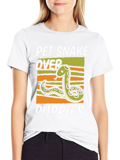 Pet Snake Over Buddies Graphic T-Shirt