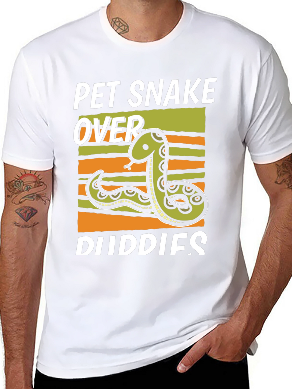 Pet Snake Over Buddies Graphic T-Shirt