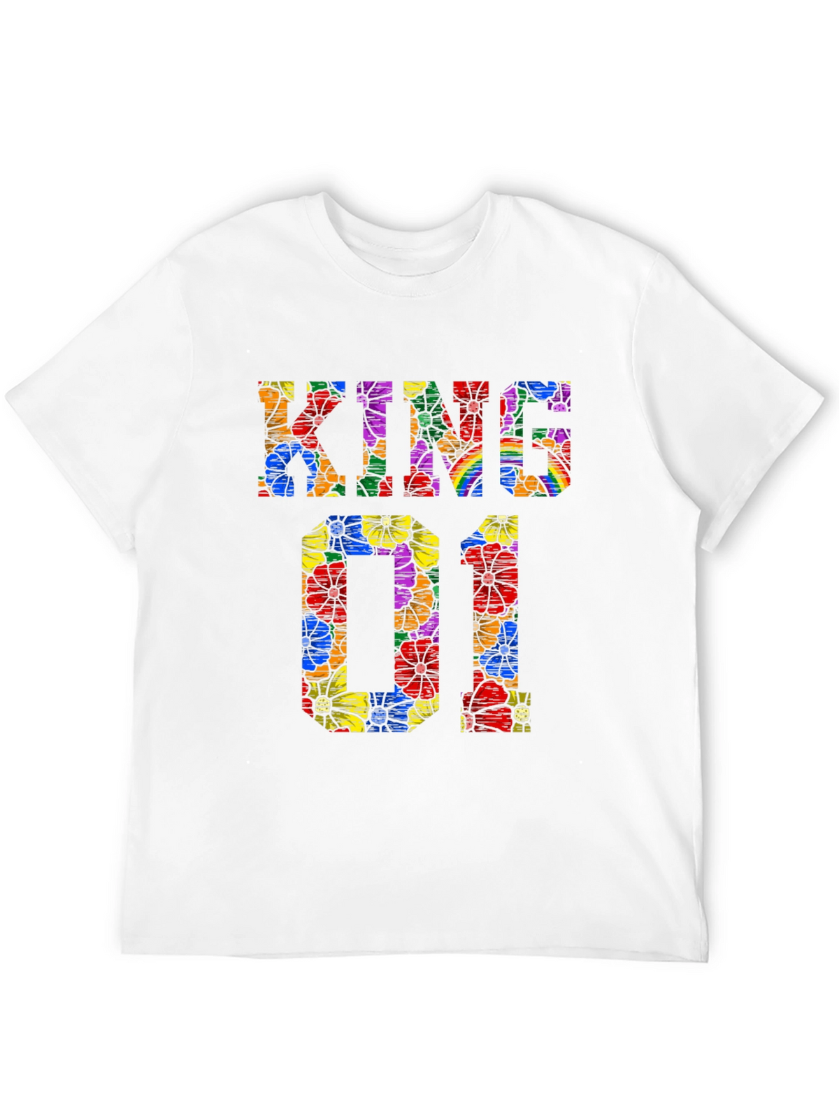 Kind 01 Floral Print Black T-Shirt