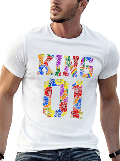 Kind 01 Floral Print Black T-Shirt