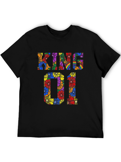 Kind 01 Floral Print Black T-Shirt