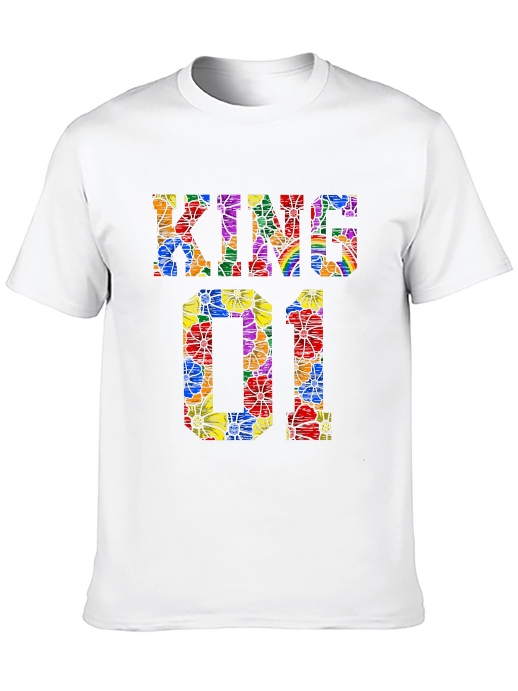 Kind 01 Floral Print Black T-Shirt