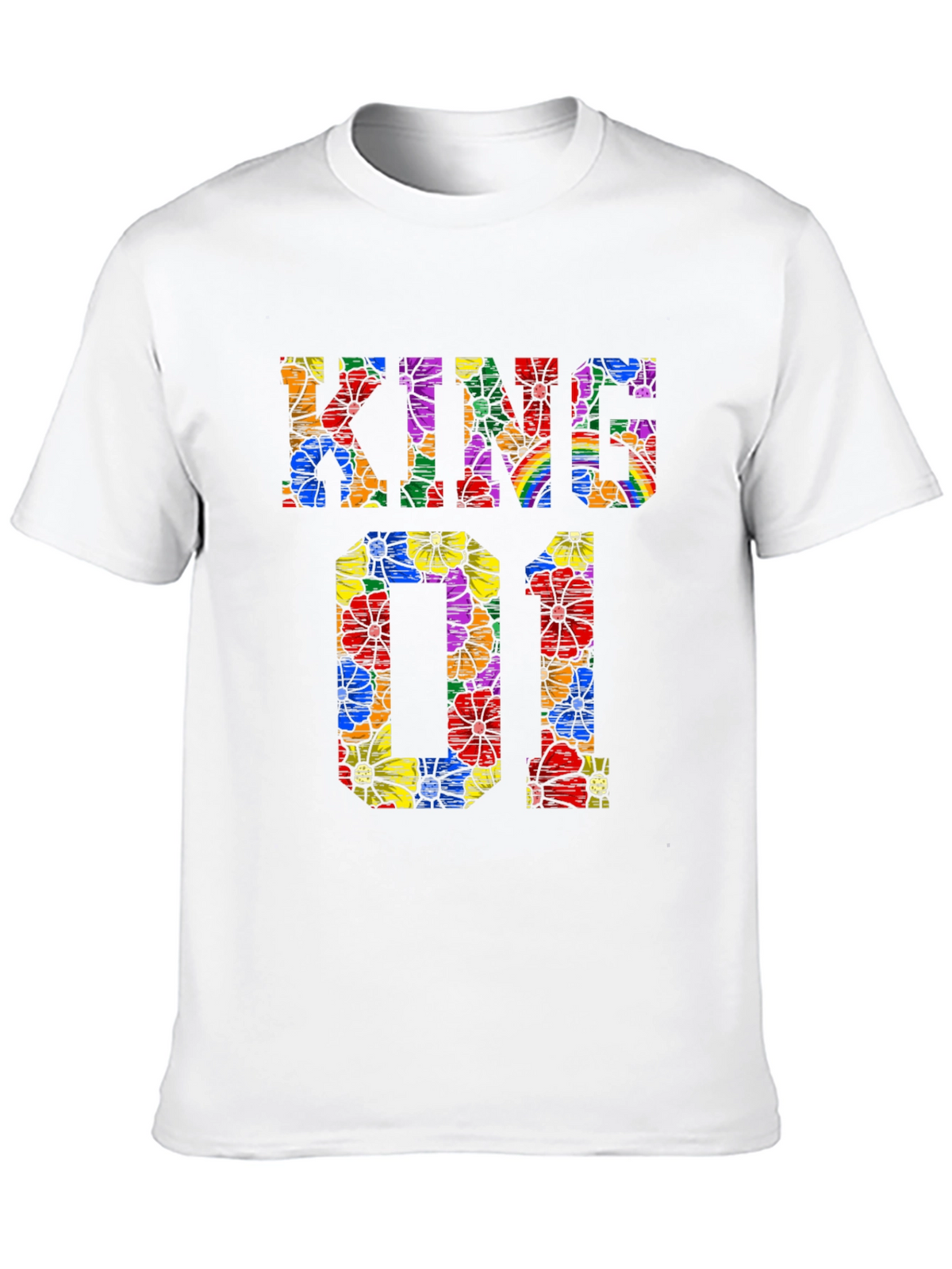 Kind 01 Floral Print Black T-Shirt