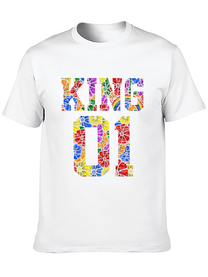 Kind 01 Floral Print Black T-Shirt