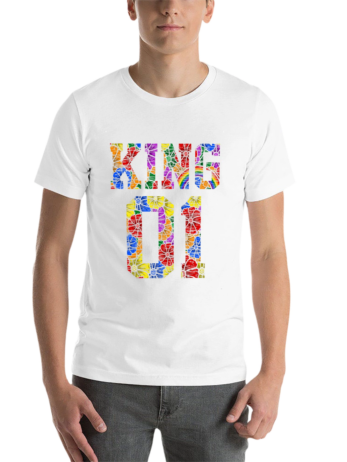 Kind 01 Floral Print Black T-Shirt