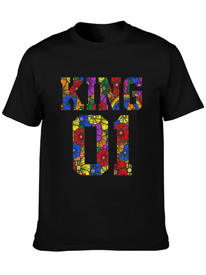 Kind 01 Floral Print Black T-Shirt
