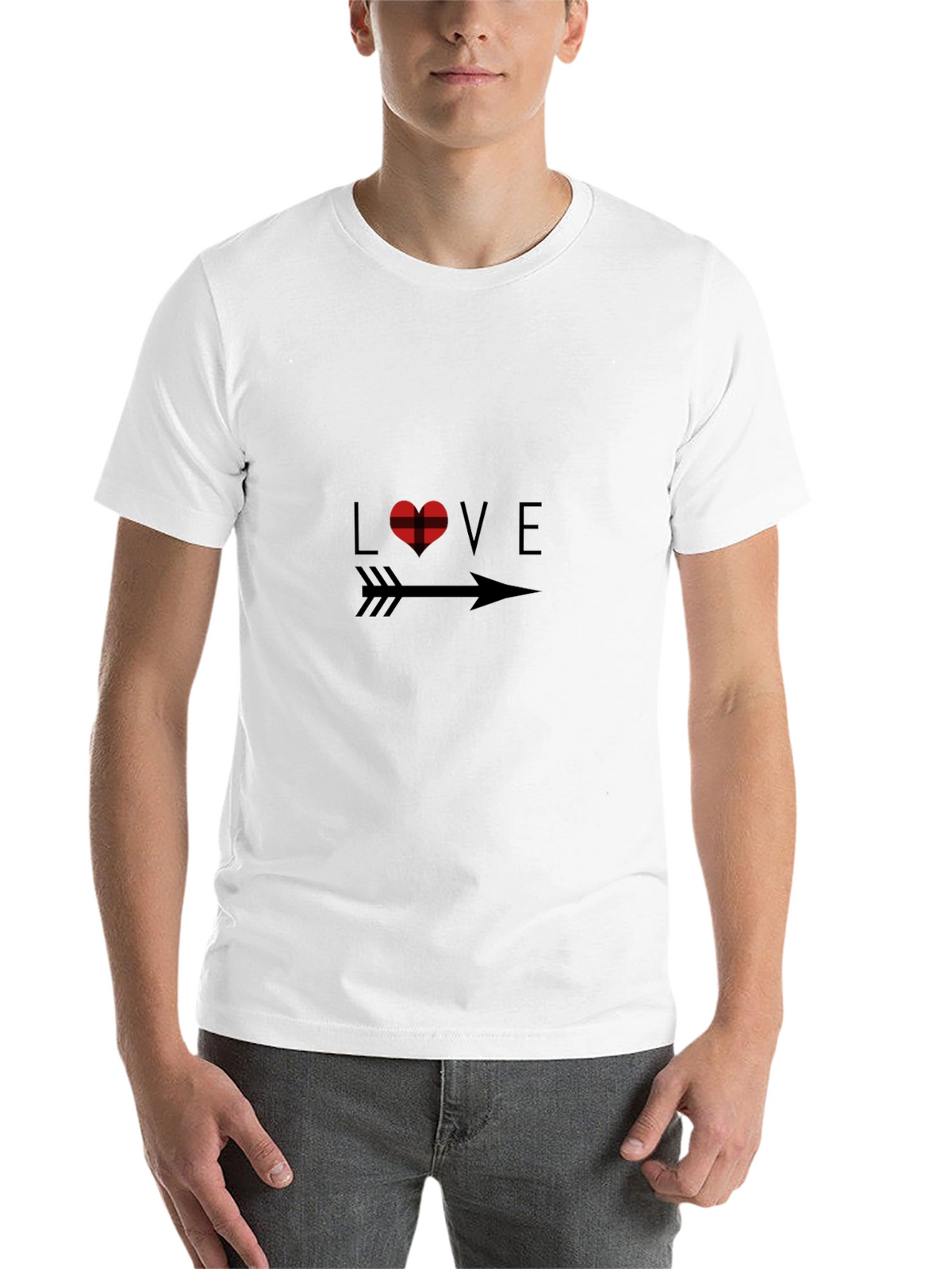 Love Arrow Graphic Black T-Shirt