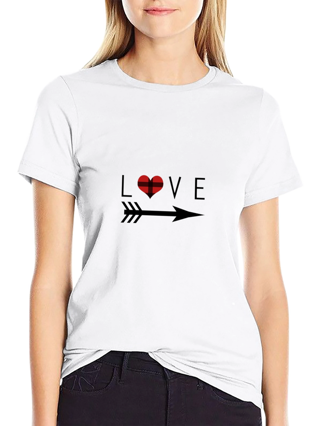 Love Arrow Graphic Black T-Shirt