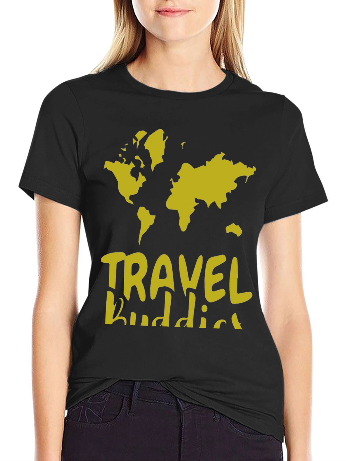 Travel Buddies World Map Graphic T-Shirt