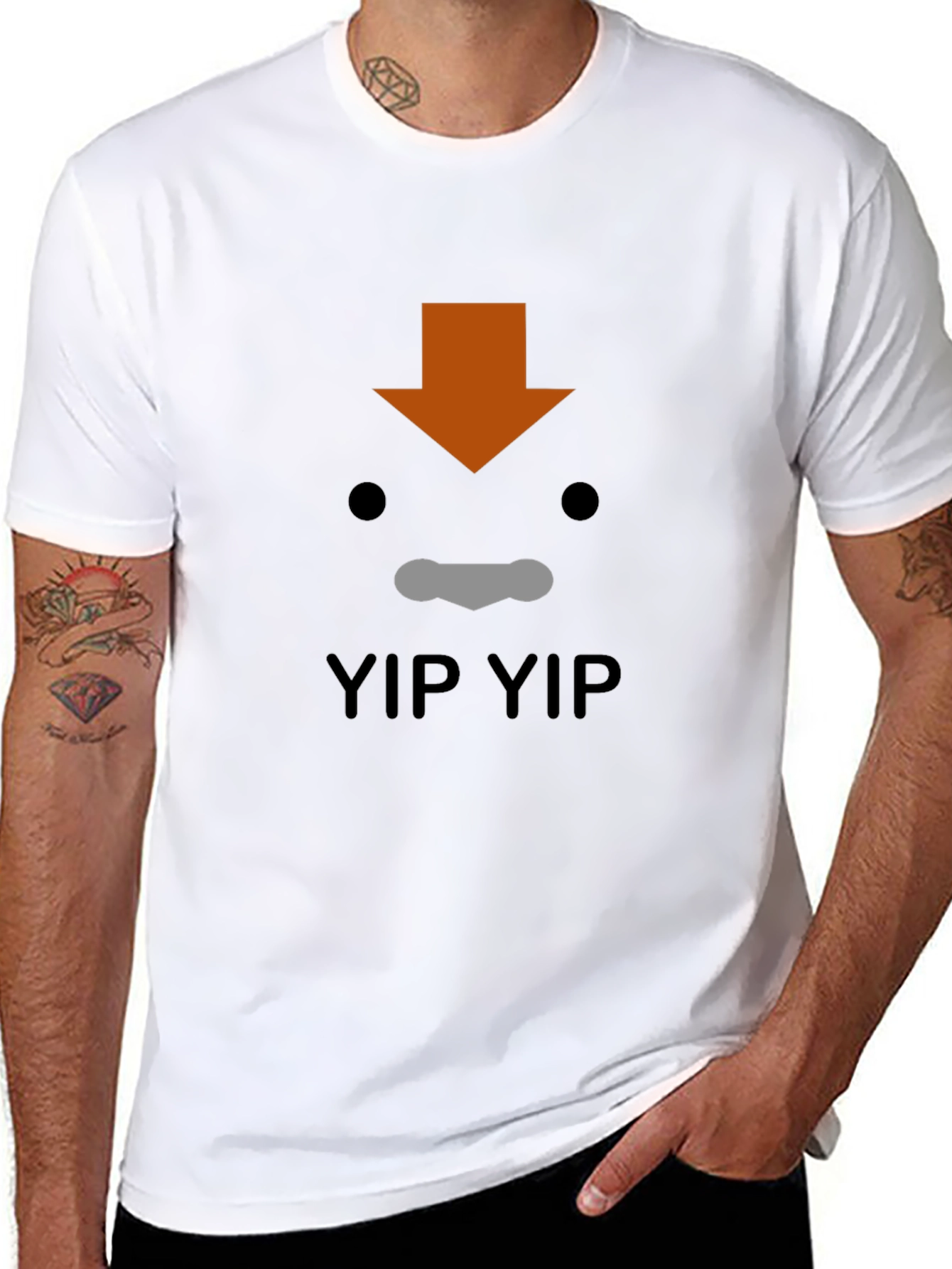 Aang Yip Yip T-Shirt - Avatar Inspired Black Tee