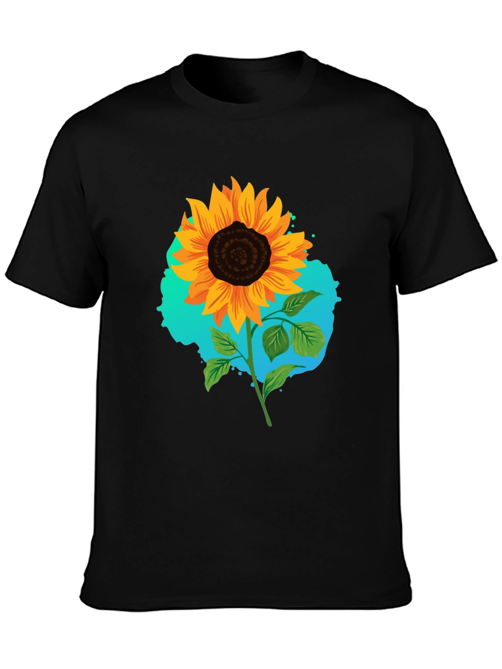 Sunflower Graphic Black T-Shirt
