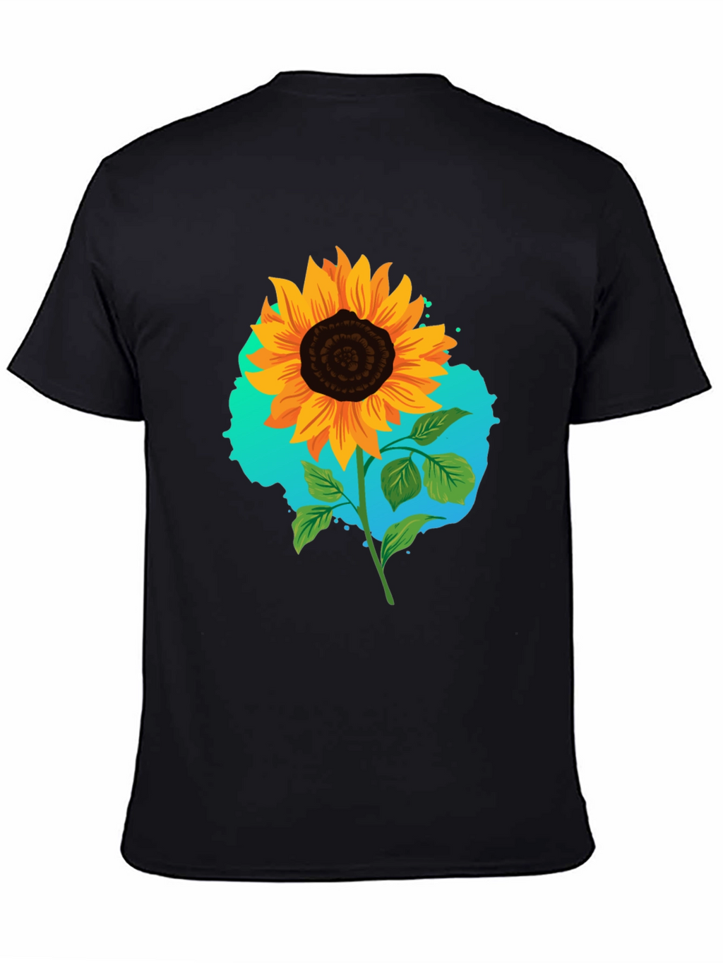 Sunflower Graphic Black T-Shirt