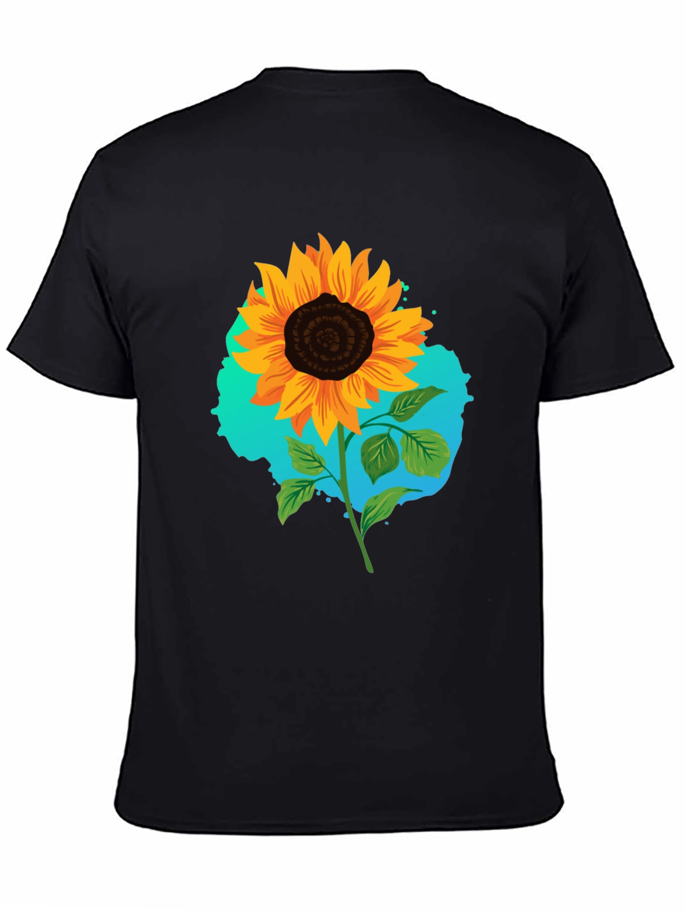 Sunflower Graphic Black T-Shirt