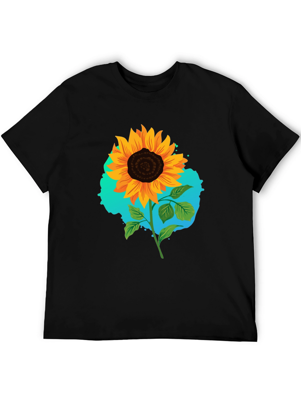 Sunflower Graphic Black T-Shirt