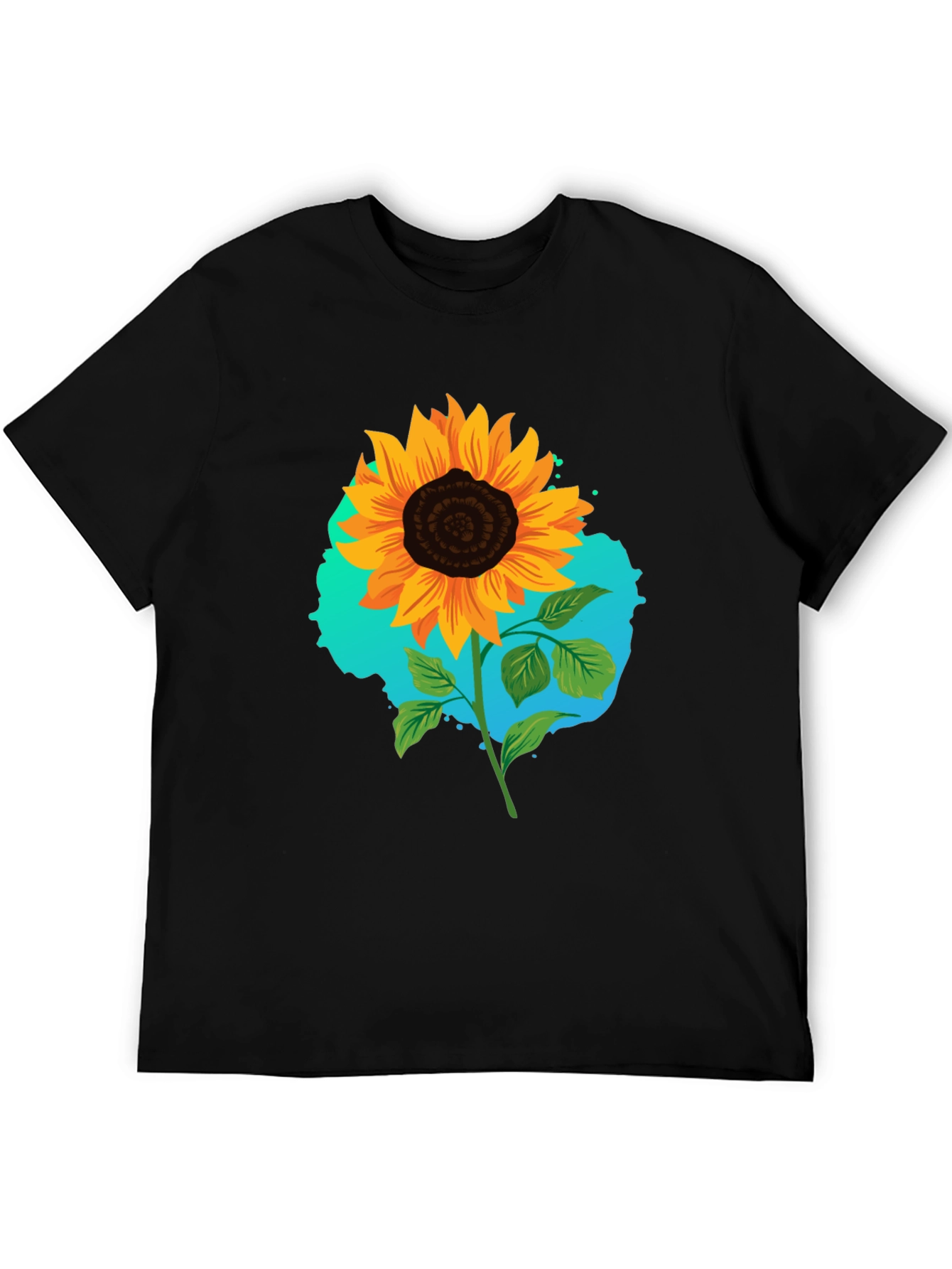 Sunflower Graphic Black T-Shirt