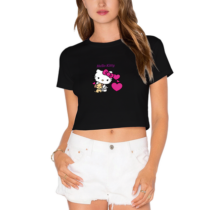 Fun Peek?A?Boo Minnie Mouse Leopard Bow Crop Top