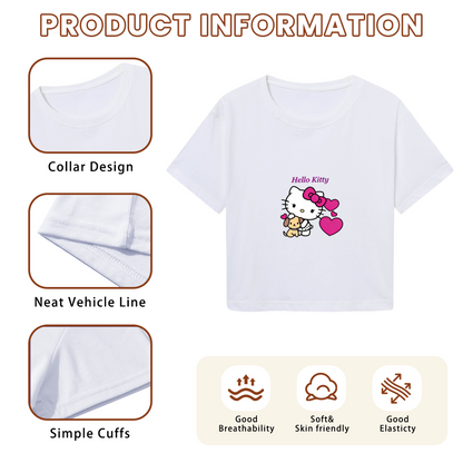 Fun Peek?A?Boo Minnie Mouse Leopard Bow Crop Top