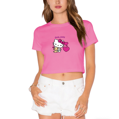 Fun Peek?A?Boo Minnie Mouse Leopard Bow Crop Top