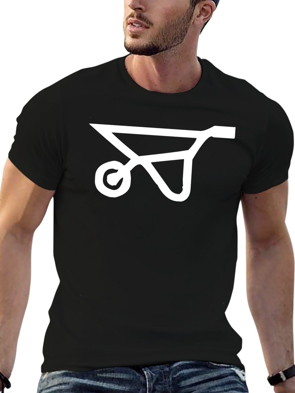 Wheelbarrow Graphic Tee - Black Cotton Comfort