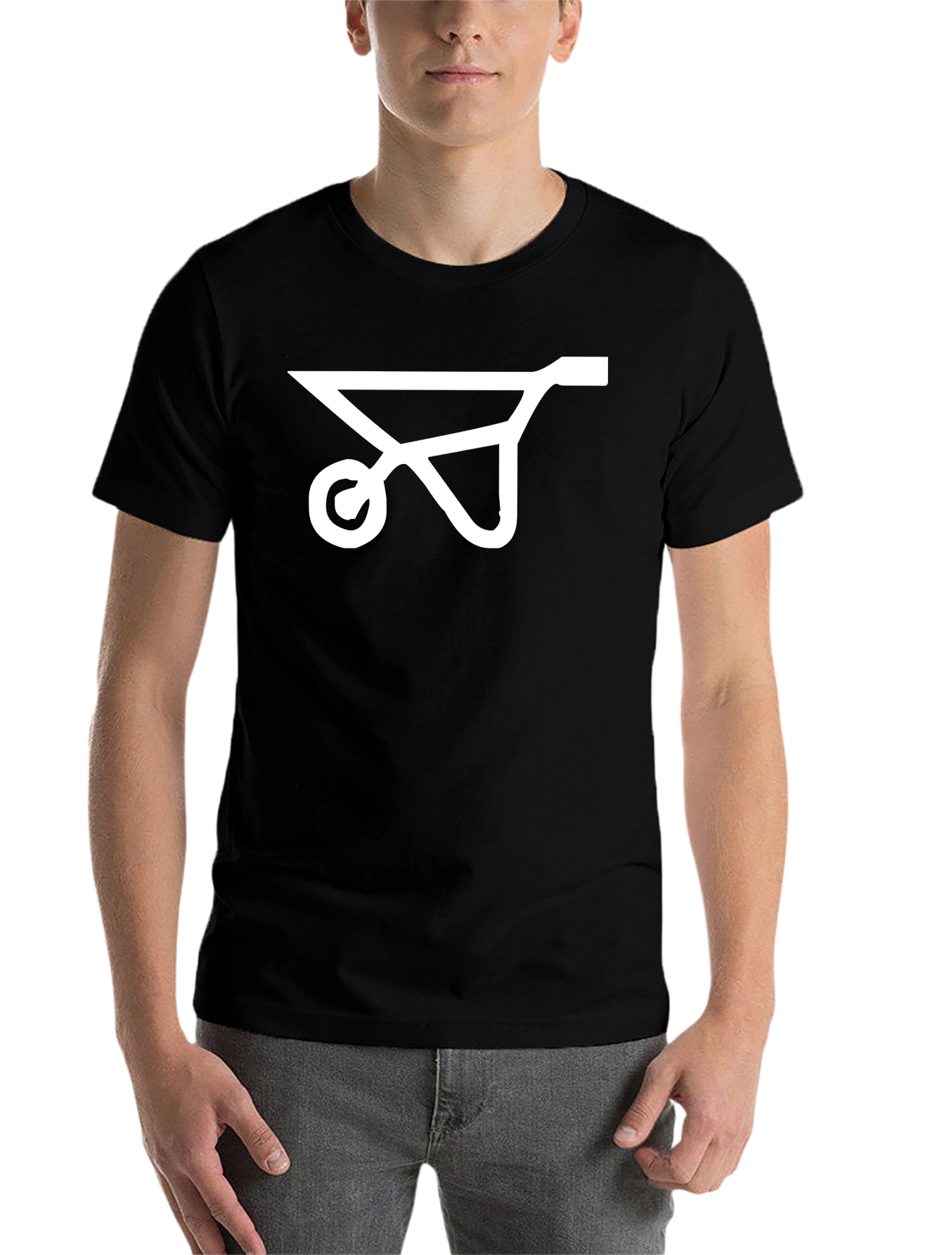 Wheelbarrow Graphic Tee - Black Cotton Comfort