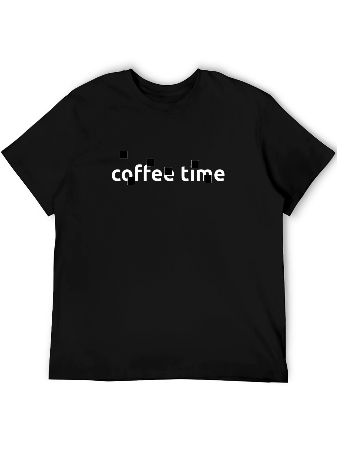 Coffee Time Black Graphic Tee - Casual Comfort