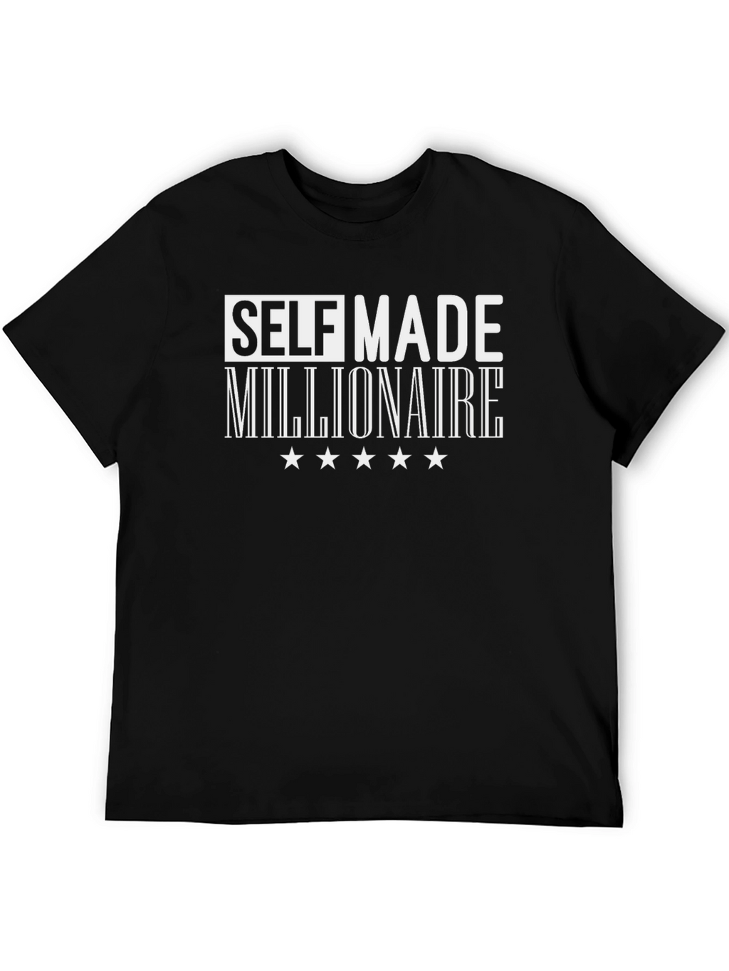 Self Made Millionaire Graphic Tee - Black T-Shirt