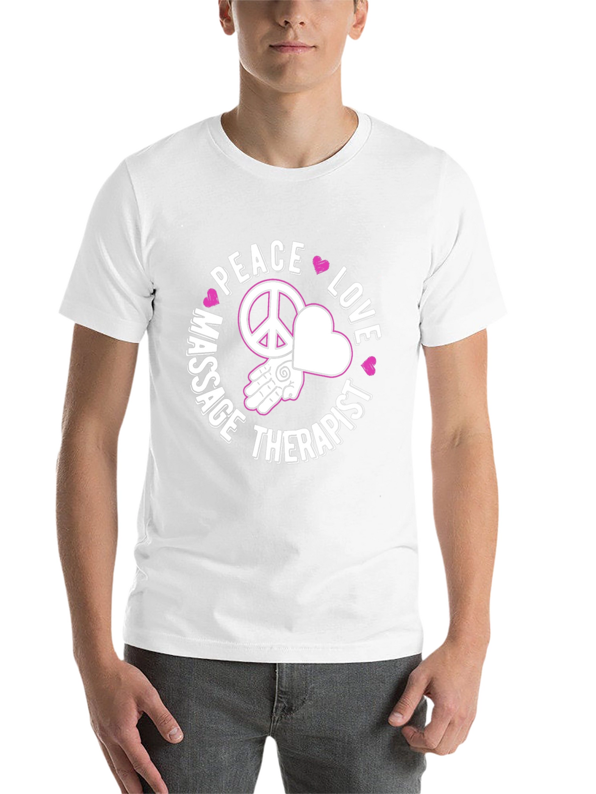 Peace Love Massage Therapist Graphic T-Shirt