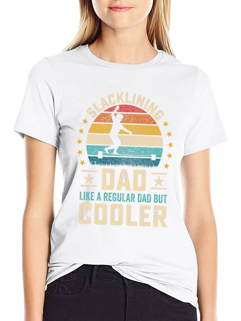 Slacklining Dad T-Shirt - Cooler Than Regular!