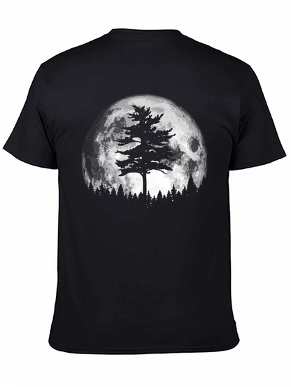 Moonlit Tree Graphic Tee - Black