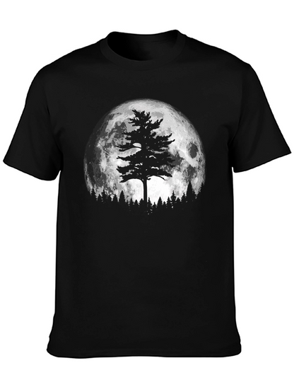 Moonlit Tree Graphic Tee - Black