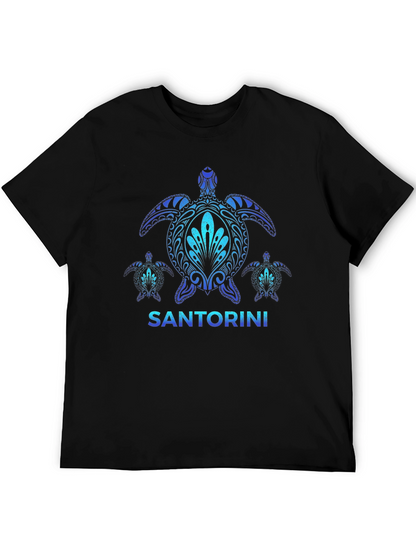 Santorini Turtle Graphic T-Shirt