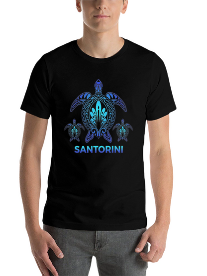 Santorini Turtle Graphic T-Shirt