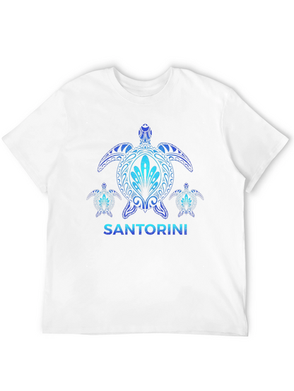 Santorini Turtle Graphic T-Shirt