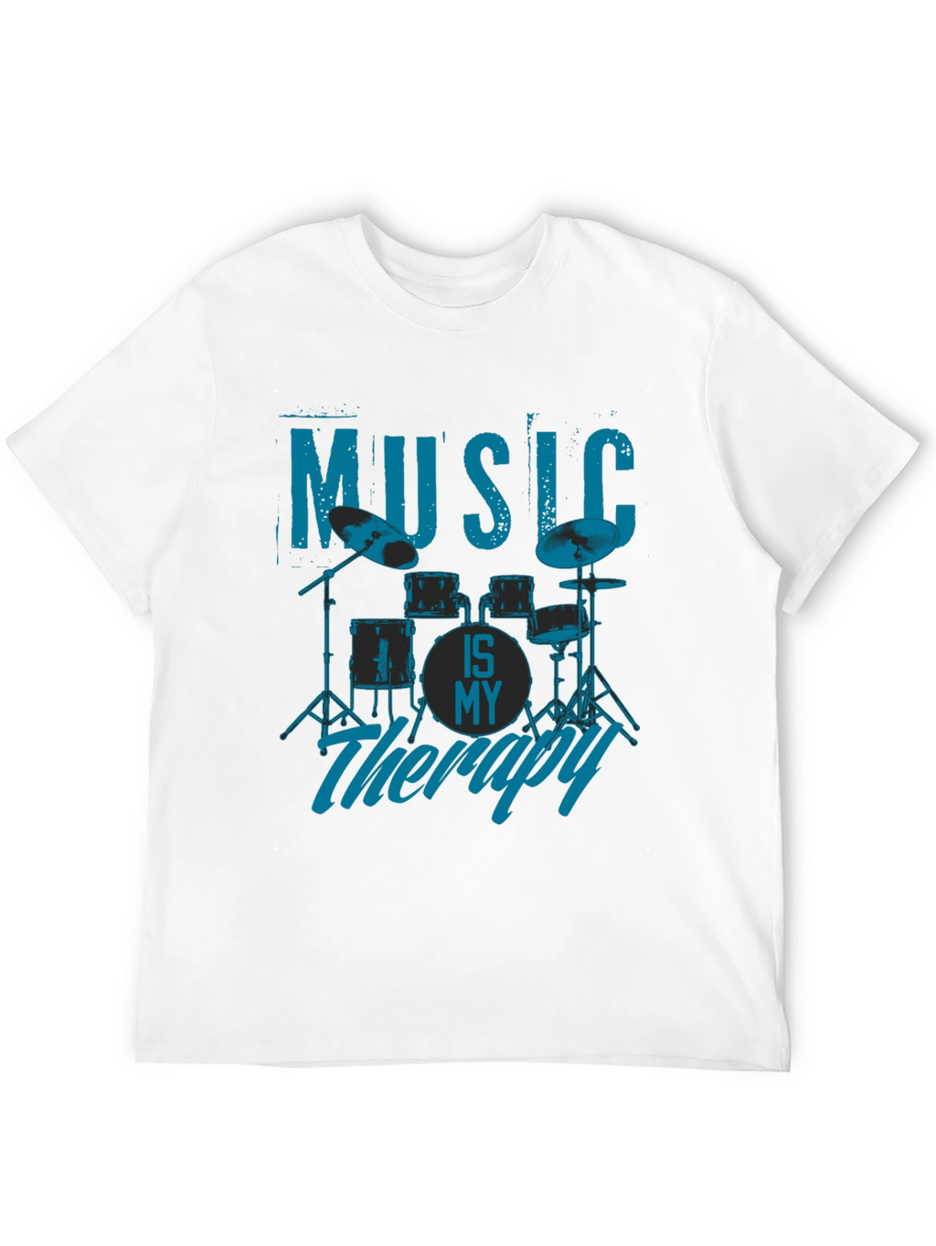 Music is My Therapy T-Shirt - Drum Kit Design