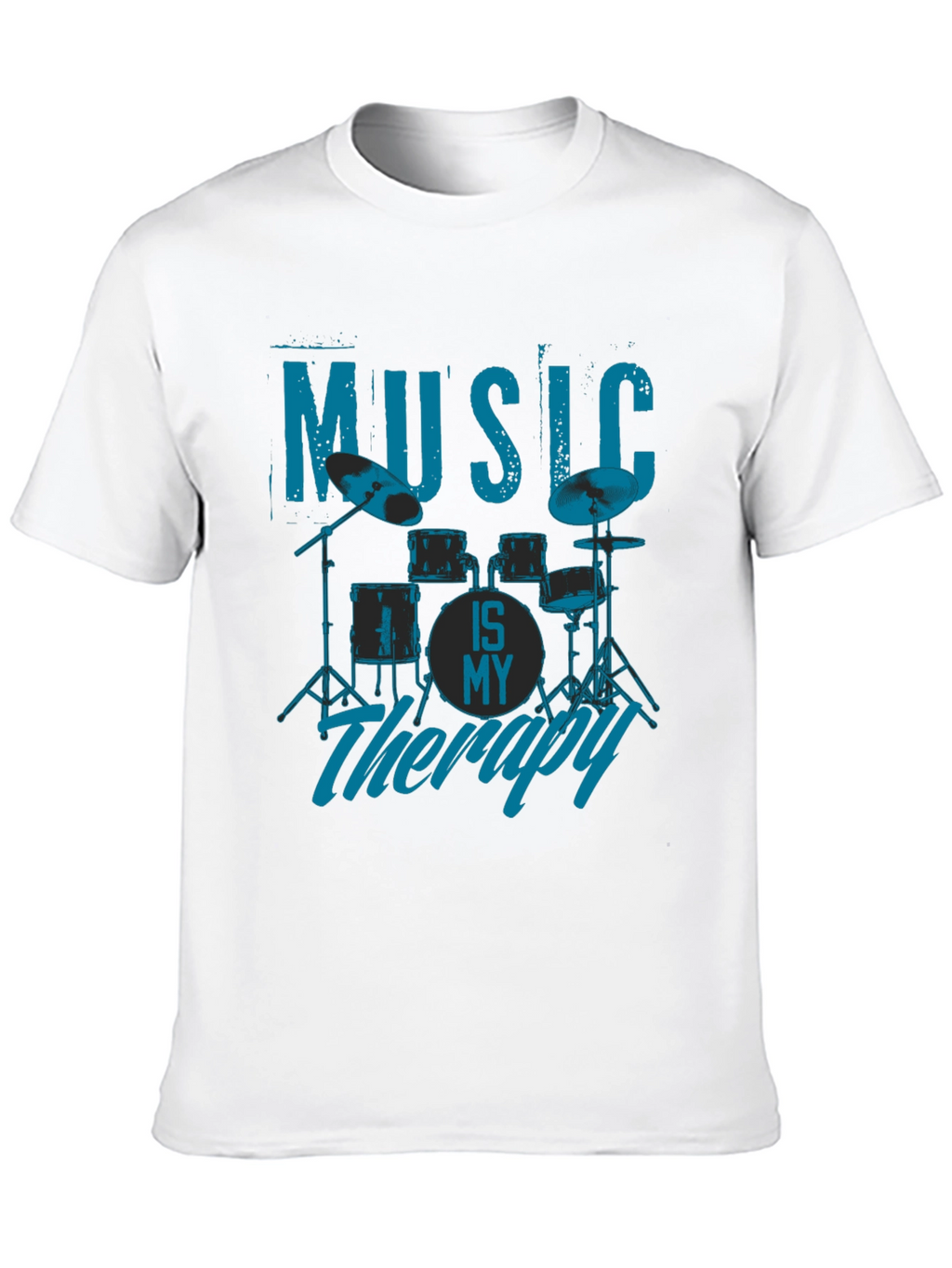 Music is My Therapy T-Shirt - Drum Kit Design