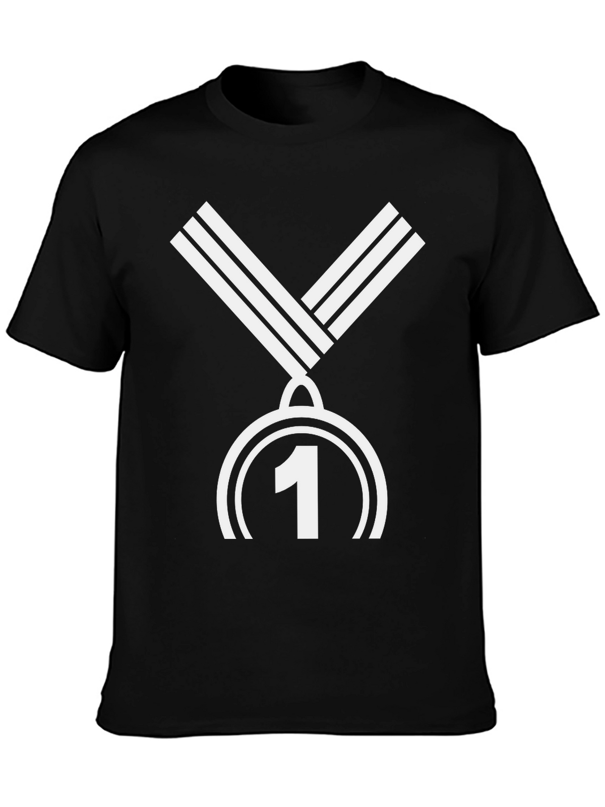 Winner Tee - Number One Medal Black T-Shirt