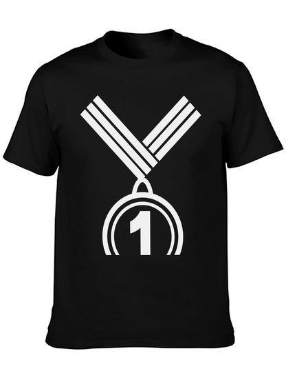 Winner Tee - Number One Medal Black T-Shirt