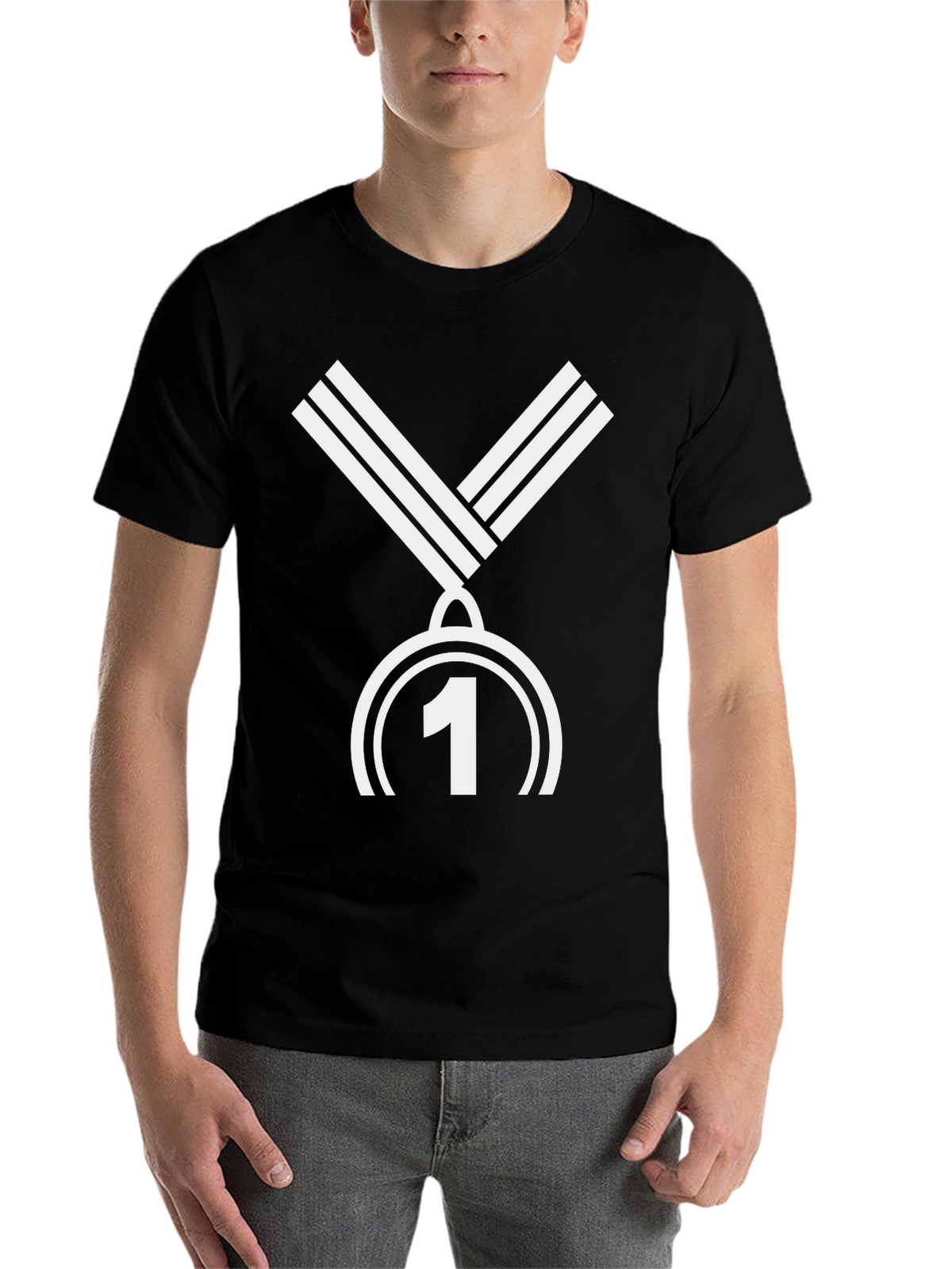Winner Tee - Number One Medal Black T-Shirt