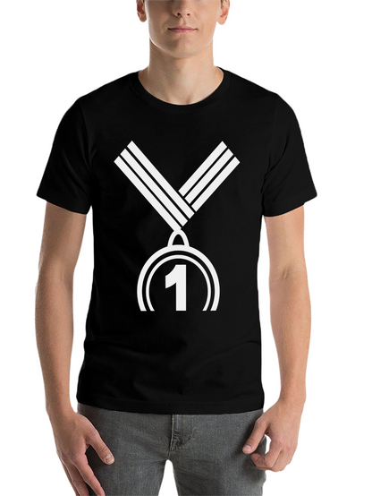 Winner Tee - Number One Medal Black T-Shirt