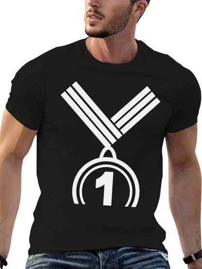 Winner Tee - Number One Medal Black T-Shirt