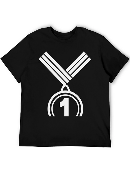Winner Tee - Number One Medal Black T-Shirt