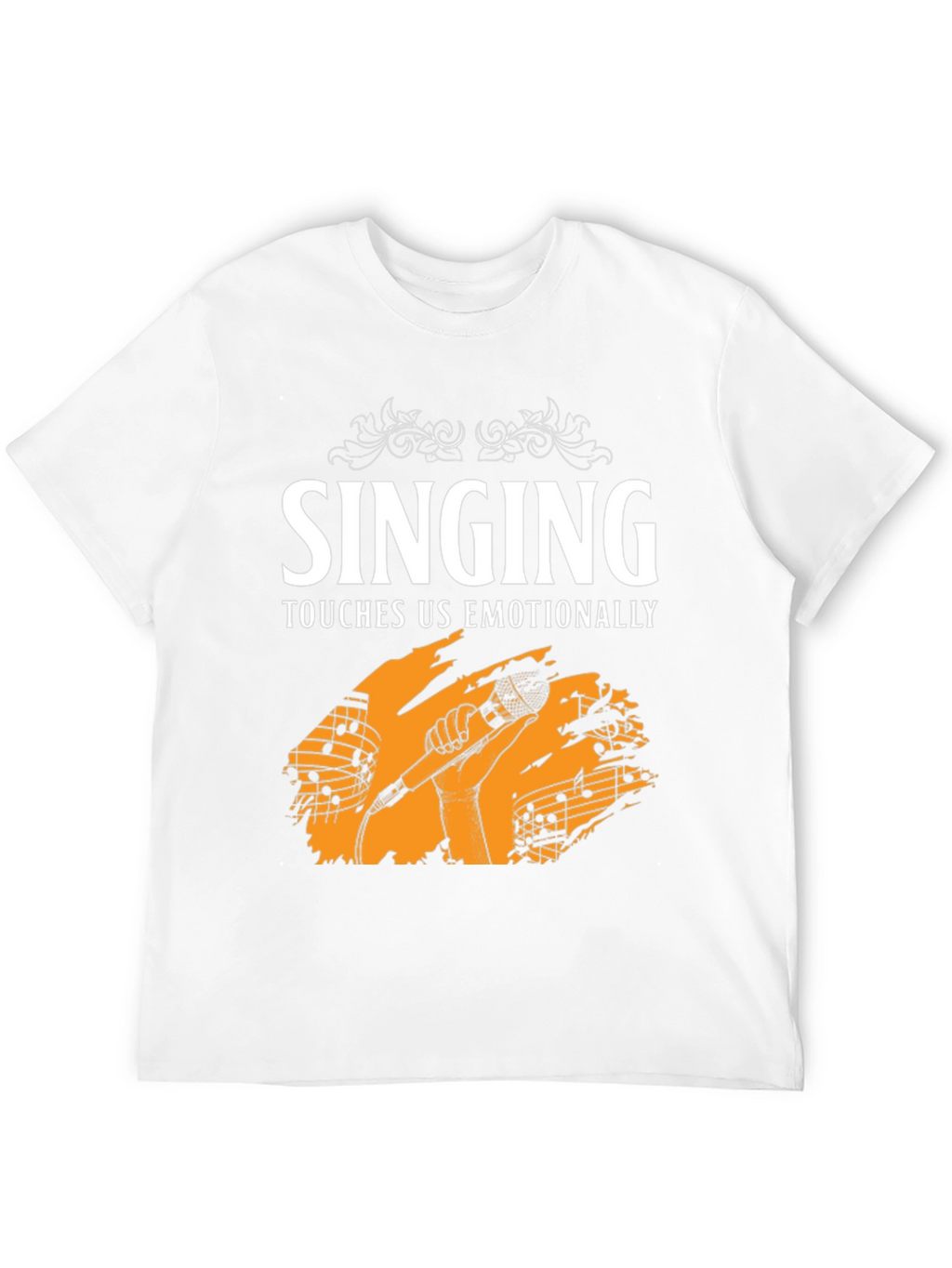 Singing Touches Us Emotionally Black T-Shirt